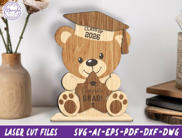 Download Graduation Bear Laser Cut File SVG - Cut file Collection