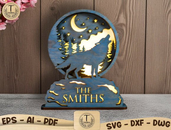Download Layered Wolf Forest Laser Cut File SVG - Cut file Collection