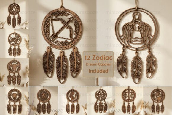 Download Zodiac Dream Catcher SVG Bundle - Dream catcher Collection