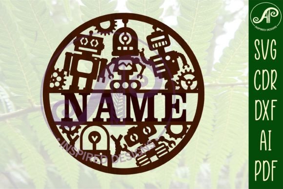 Download Robot Name Sign SVG Cut File - Cut file Collection