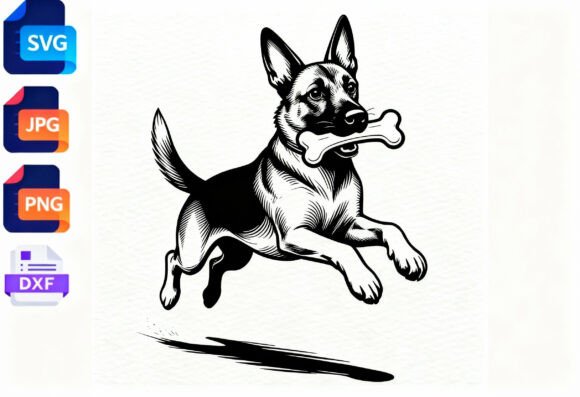 Download German Shepherd Dog Bone SVG Cut File - Cut file Collection