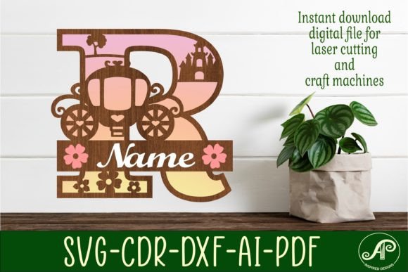 Download Princess Monogram Letter R SVG Cut File - Cut file Collection