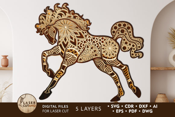 Download HORSE 3D Multilayer Cut File - Cut file Collection