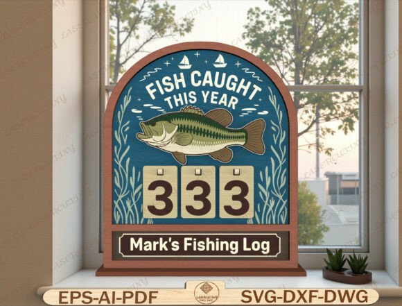 Download Fishing Tracker Sign Laser Cut File - Cut file Collection