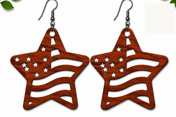 Download Patriotic Earrings SVG Laser Cut File - Cut file Collection