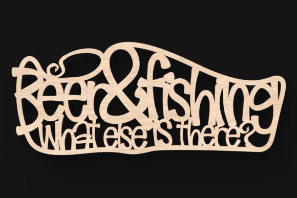 Download Beer and Fishing Sign Svg Laser Cut File - Cut file Collection