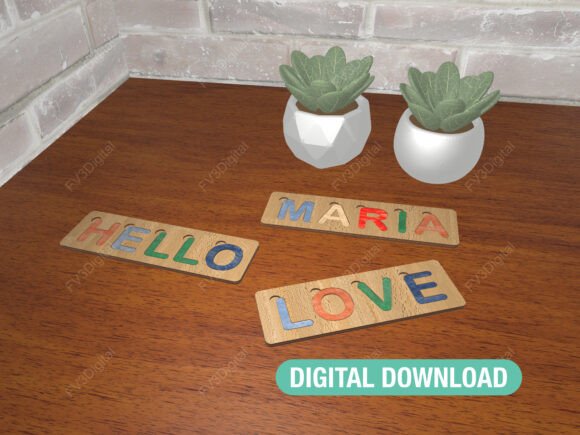 Download Custom Name Puzzle Laser Cut File - Cut file Collection
