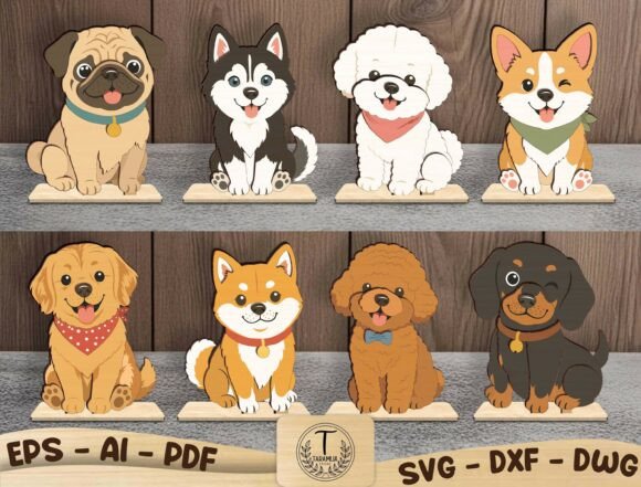 Download Dog Standee Laser Cut File SVG Bundle - Premium Bundle