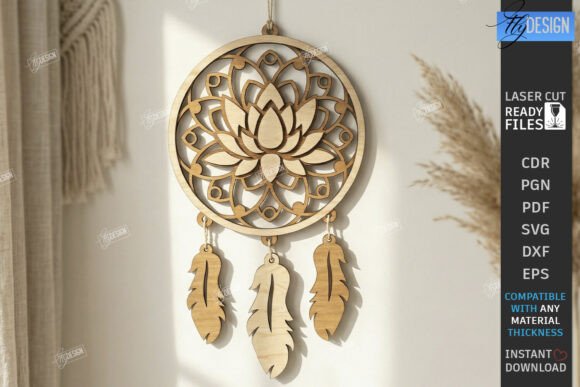 Download Wooden Dream Catcher Laser Cut | Boho - Dream catcher Collection
