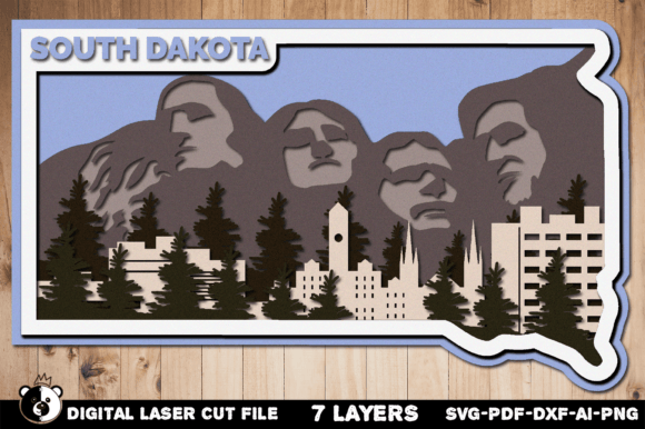 Download South Dakota SVG, 3D Laser Cut File. - Cut file Collection