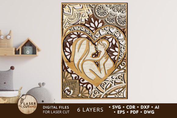 Download MOM BABY Laser Cut Files Mother's Day - Cut file Collection