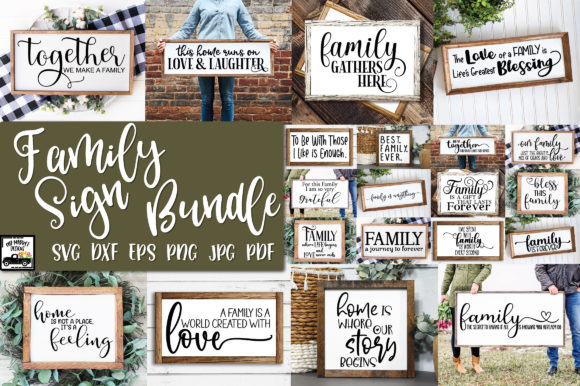Download Family Sign Bundle - Farmhouse Signs - Family sign Collection