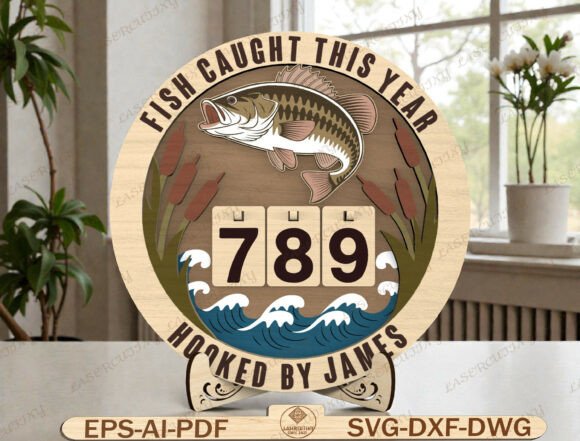 Download Fishing Tracker Sign Laser Cut File - Cut file Collection