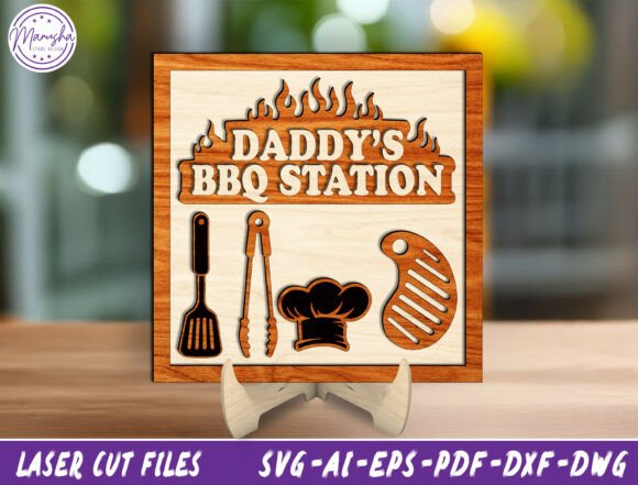 Download Daddy’s BBQ Laser Cut File Svg - Cut file Collection