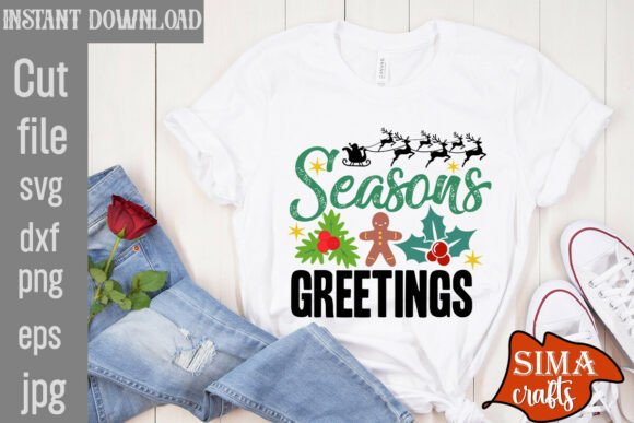 Download Seasons Greetings SVG Cut File - Cut file Collection