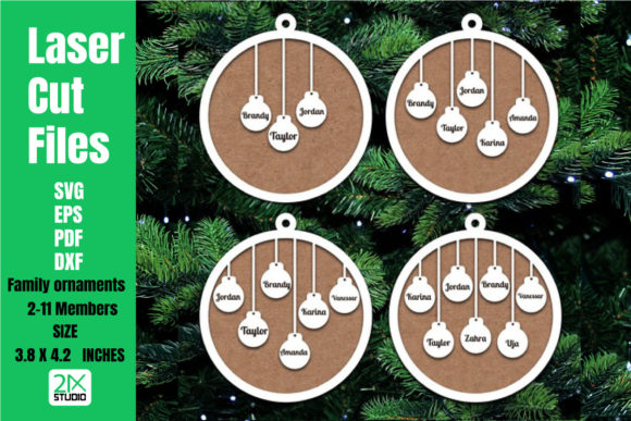 Download Family Ornaments Svg Laser Cut Files - Cut file Collection