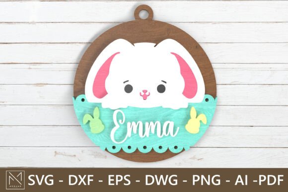 Download Easter Bunny Name Sign - Laser Cut Files - Cut file Collection