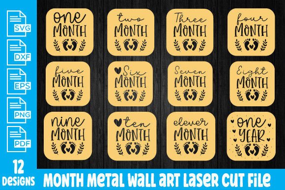 Download Baby Milestone Metal,Laser Cut File Svg - Cut file Collection
