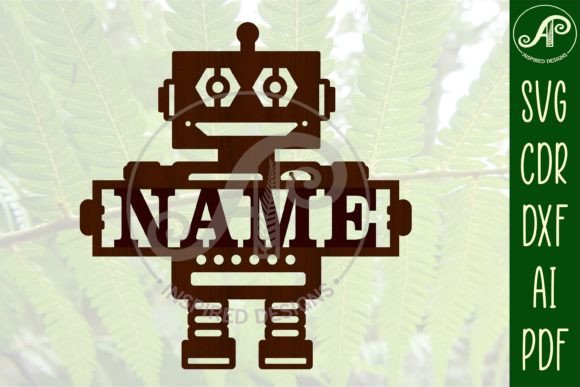 Download Robot Name Sign SVG Cut File - Cut file Collection