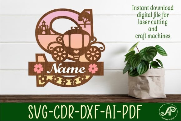 Download Princess Monogram Letter S SVG Cut File - Cut file Collection