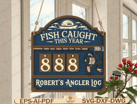 Download Fishing Tracker Sign Laser Cut File - Cut file Collection