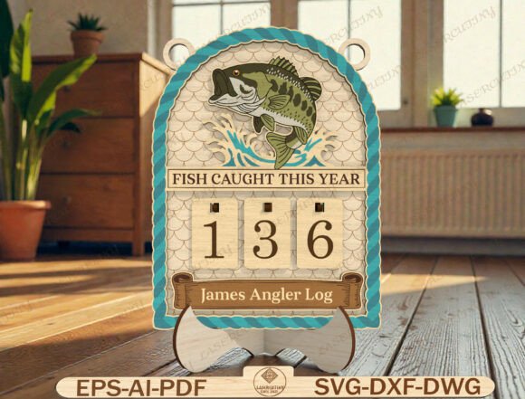 Download Personalized Fishing Log Laser Cut File - Cut file Collection