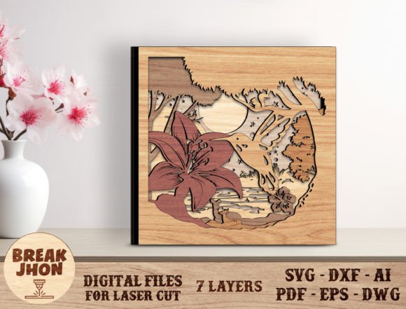 Download Hummingbird 3D Laser Cut File-Break Jhon - Cut file Collection