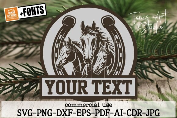 Download Horse Name Sign Svg, Laser Cut File - Cut file Collection