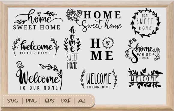 Download Home Sweet Home SVG Bundle for Cut File - Cut file Collection